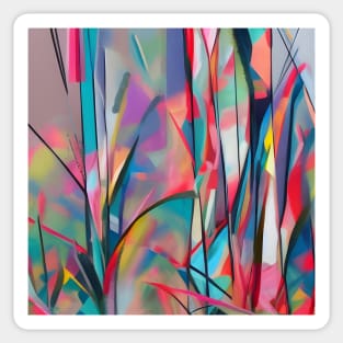 Stained Glass Grass Sticker